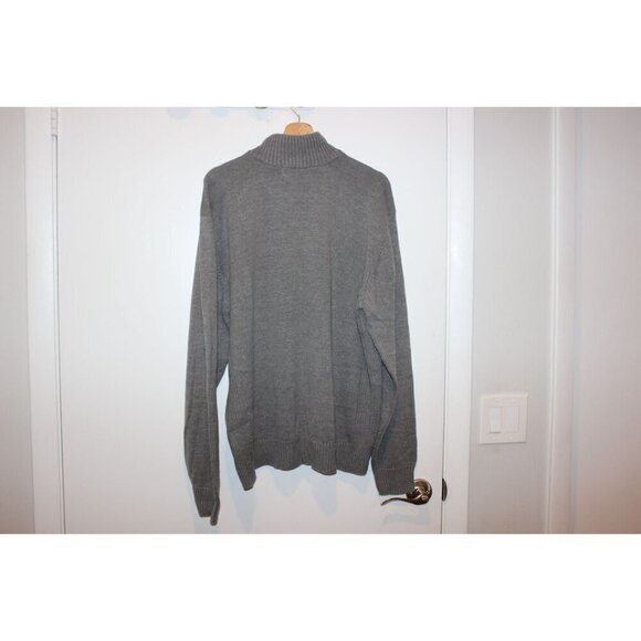 U.S. Polo Assn. Mens 2XL Gray Acrylic & Polyester Half-Zip Sweater - Picture 3 of 10